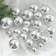 thumbnail image 5 of Bolas de plata claras grandes de 15 cm para decoración de árboles de Navidad, adornos para bodas, fiestas de Navidad para Año Nuevo 2023, decoración del hogar, regalo de Navidad, 5 of 5