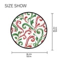 thumbnail image 5 of 36.2 Inch Round Floor Mat Red and Green Candy-cane Carpet Decor Rug for Living Room Bedroom, 5 of 6