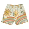 thumbnail image 7 of FORMRS Boys Swim Trunks Quick Dry Mesh Liner Boardshorts Sizes XS-XL, Beige Clouds, 7 of 7
