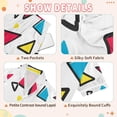 thumbnail image 4 of FORMRS Kids Short Sleeve Top and Pants Pajama Set Unisex Satin 2-Piece Sleepwear, Sizes 7-8Y, Red Triangles, 4 of 8