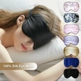 thumbnail image 2 of 100% Pure Mulberry Silk Sleeping Sleep Eye Mask Blindfold, 2 of 14