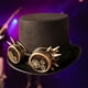 thumbnail image 5 of Accesorio de disfraz Steampunk Perfecl Fedora para adultos con gafas de engranaje, 5 of 8
