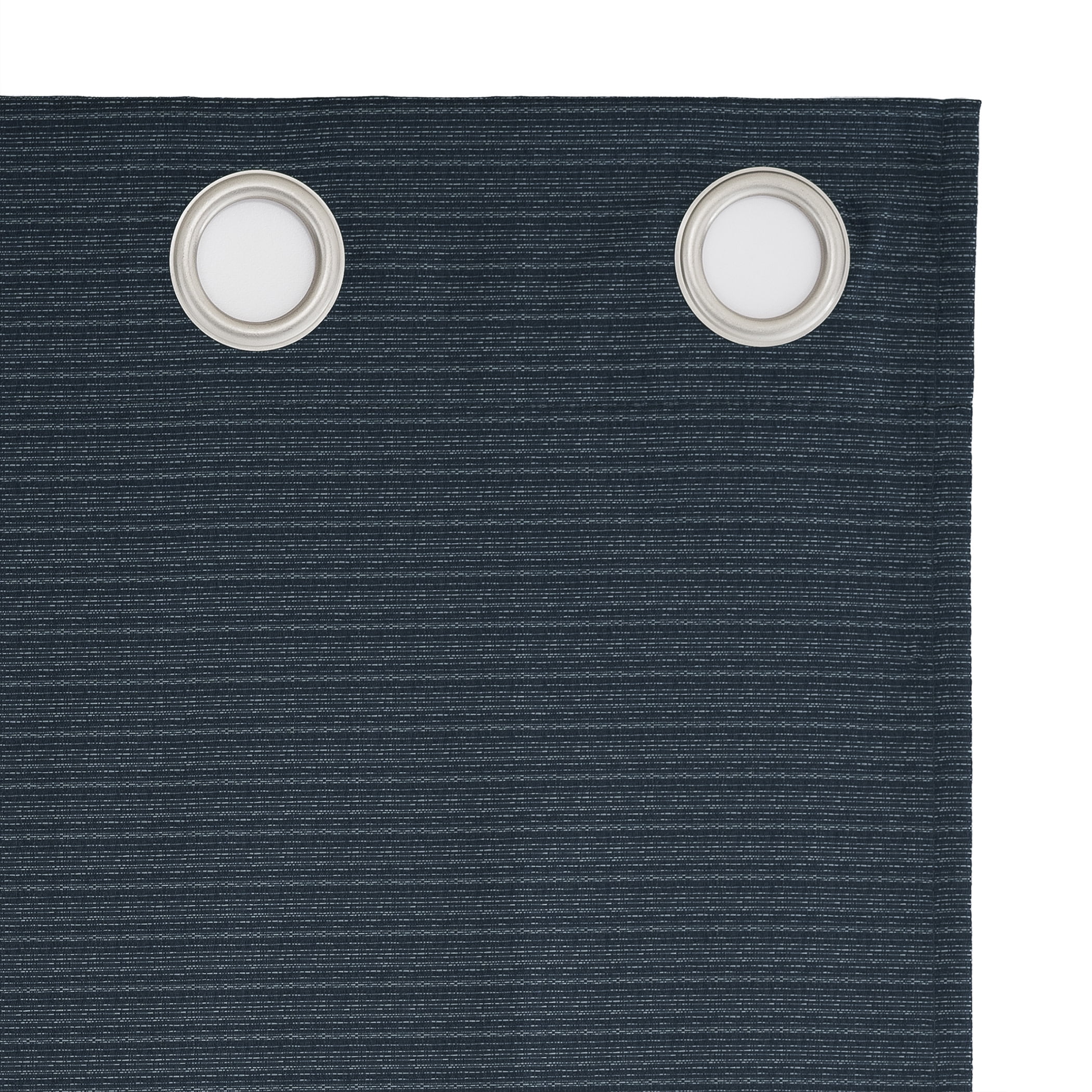 Sun Zero Arlo 2-Piece Textured Thermal Insulated Room Darkening Grommet Curtain Panel Pair, Navy, 40"W x 108"L