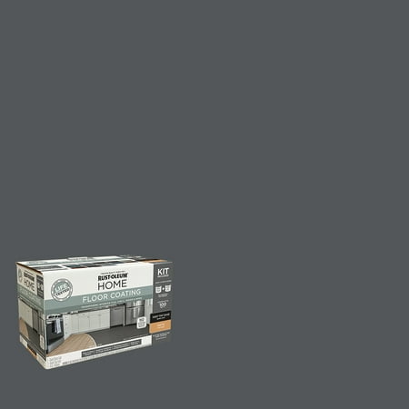 Rust-Oleum Home Matte Charcoal Gray Interior Floor Coating Kit-363723T, Quart