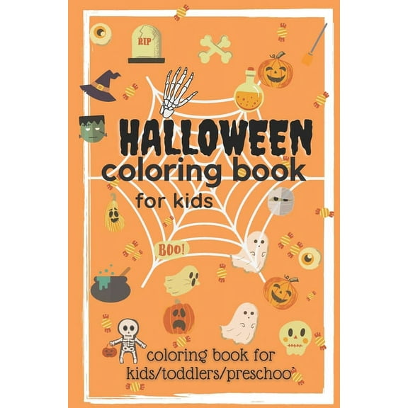 halloween coloring book for kids: a collection of 30 coloring page for your kids to enjoy the halloween on his way., (Paperback)