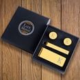 thumbnail image 3 of BodyJ4You 4PC Cufflinks Tie Bar Money Clip Button Shirt Personalized Initials Letter D Gift Set, 3 of 6