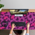 thumbnail image 4 of Long Mouse Pads for Desk,Pink and Black Of Leopard Print Desk Mats on Top Of Desks, Desk Mouse Pad Extra Large with 3mm Non-Slip Base and Stitched Edge for Gaming,Office,Work,Home 47.3"x23.6", 4 of 6
