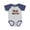 Baseball Heather and Navy, variant on Feliz Navidad Boys or Girls Baby Bodysuit