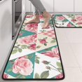 thumbnail image 2 of Kitchen Rugs Sets Of 2,Pioneer Flower Floral Print Pattern Anti Fatigue Kitchen Mat Rugs Non Slip Washable,Decorative Kitchen Floor Mats for Kitchen,Sink,Laundry,17"x47"+17"x47", 2 of 5