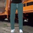thumbnail image 2 of SRZYMJ Mens Casual Linen Trousers Men's Loose Fit Casual Trousers with Flexible Elastic Waistband for Everyday Comfort, 2 of 7