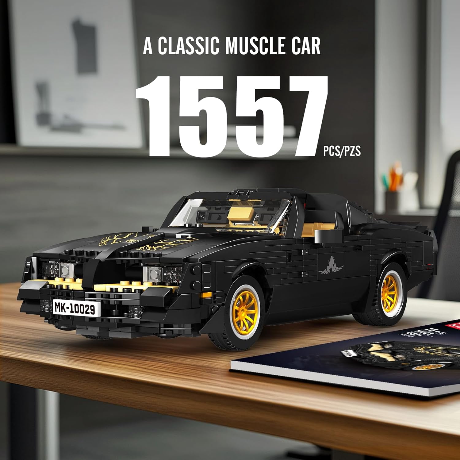 Car Model Toys MOC Bricks Collectible Sportscar Building Blocks, Racing Car Building Kits for Adult, Static Version 1,557 Pieces