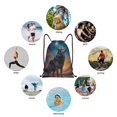 thumbnail image 6 of Fuzoiu Moonlit Night Sky Wolf Print Drawstring Backpack for Gym, Travel, Yoga,Sports Sackpack String Bag for Women Men-Small, 6 of 6