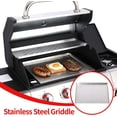 thumbnail image 2 of Griddle Grill Combo, 4 Burner Propane Gas and Charcoal Grill with Side Burner, Outdoor BBQ for Backyard, 2 of 7