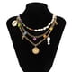 thumbnail image 5 of Collares en capas rico y , collares para mujeres y niñas, ajustables con cadena de extensión Collares de gargantilla de boho, 5 of 8