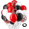 thumbnail image 1 of Ballons Rouges et Noirs Ballons de Confettis Décorations de Fête Rouges et Noires Ballons Noirs et Rouges Décorations de Fête Noires et Rouges Décorations de Fête de Casino Ballons Rouges Noirs et Dorés Ballons Rouges Noirs, 1 of 7