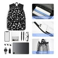 thumbnail image 6 of Daiia Black White Leaves School Backpack for Men Women, Unisex Large Waterproof Bookbag Schoolbag Casual Daypack for High School/College/Teens/Travel/Work Black, 6 of 8