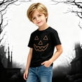 thumbnail image 2 of CONFREE Halloween Boys Short Sleeve Tshirts Crew Neck Pumpkin Face Graphic Soft Hallowmas T-Shirts for Kids, 2 of 5