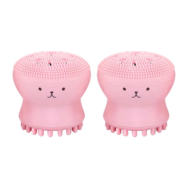 Cepillo de limpieza facial Cepillo de mano de silicona y masajeador, cepillo de limpieza en forma de pulpo para una limpieza profunda Masaje exfoliante suave para la piel Jormftte CPB-DE-LYY123-1
