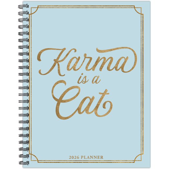 Karma is a Cat 2026 6.5" x 8.5" Weekly Monthly Softcover Planner