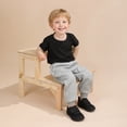 thumbnail image 5 of STQ Toddler Wide Toe Box Shoes:Boys Barefoot Shoes,Baby First Walking Shoes Kids Tennis Sneakers, Canvas Casual Preschool Flat Non Slip Comfortable Lightweight Outdoor All Black Toddler Size 10, 5 of 8
