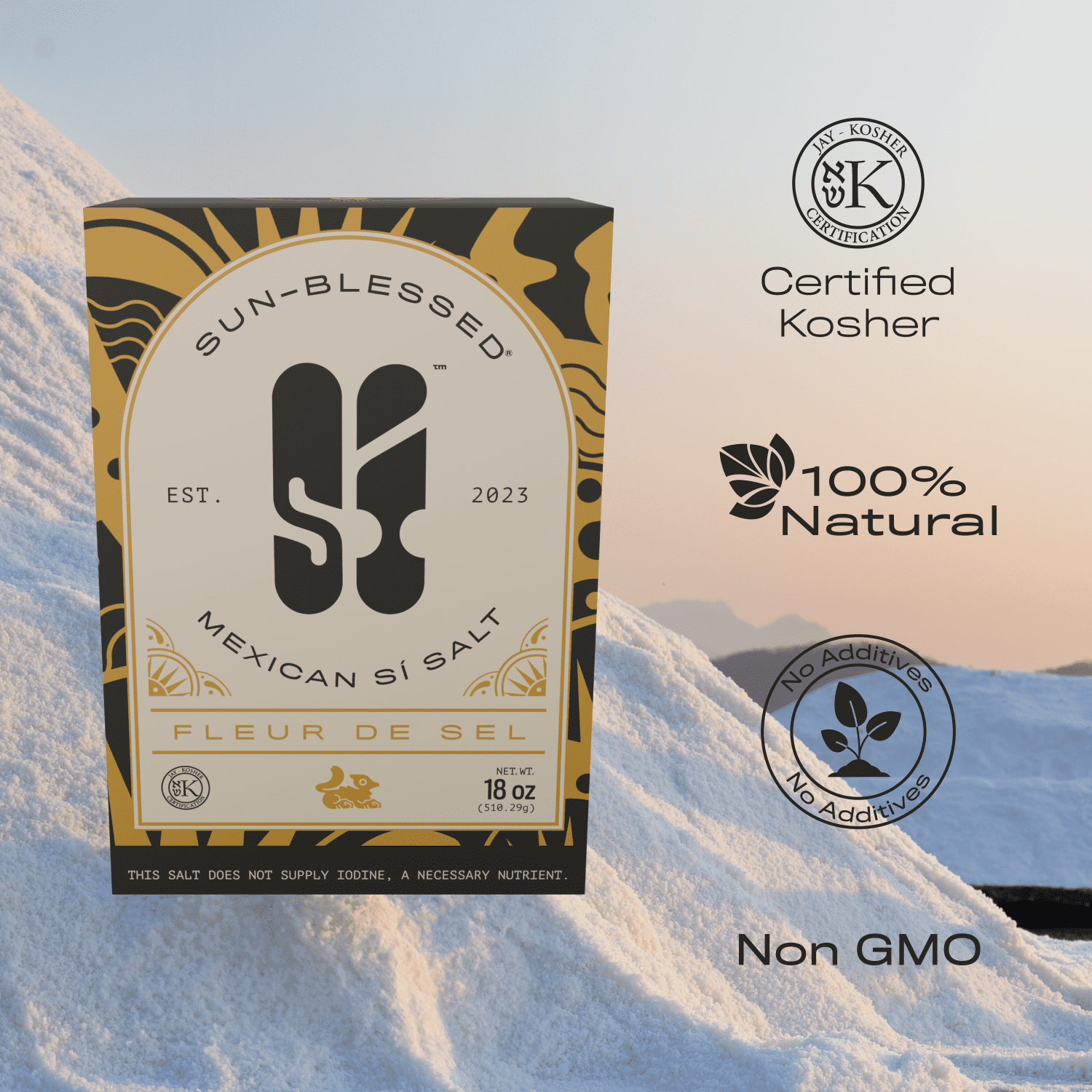 Sí Salt | Colima Fleur de Sel | Mexican Finishing Salt (18 Oz, Fleur de Sel)