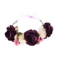 thumbnail image 1 of Hair Wreath Floral Headpiece with Ribbon Floral Crown Headband Fairy Garland for Violet, 1 of 9