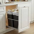thumbnail image 4 of Pull Out Trash Can Under Cabinet,40 × 2 QT Under Sink Garbage Waste Recycling Bin,Under Mount Waste Container with Adjustable Sliding Track, Includes Garbage Bins, 4 of 7