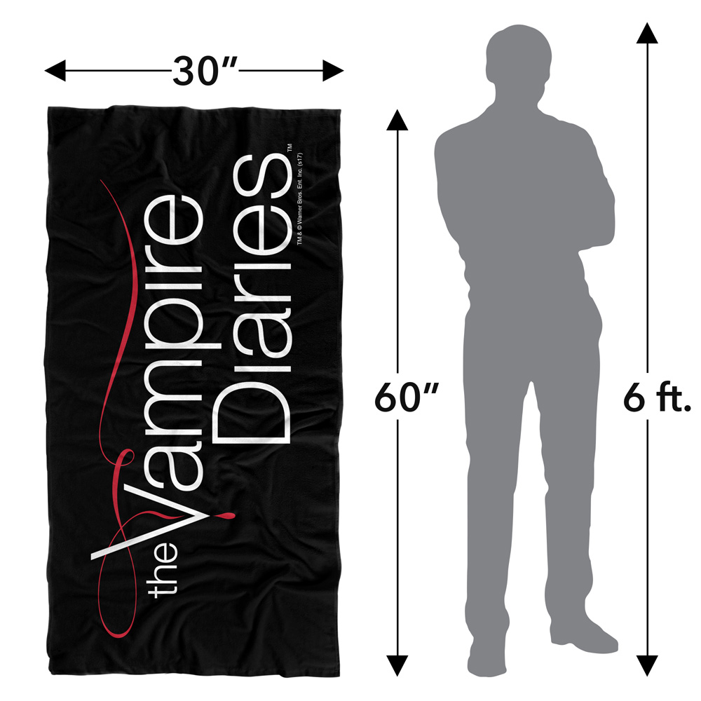The Vampire Diaries Tvd Logo Officially Licensed Beach Towel 30' X 60'