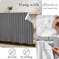 thumbnail image 6 of Dark Grey Line Striped Cabinet Curtains 35"W x 35"L, Farmhouse Gray Stripes Sink Skirt for Bathroom Vanity Kitchen Self Adhesive, Dust-Proof Privacy Curtain for Shelves Closet Laundry Room Pantry, 6 of 9