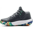 thumbnail image 2 of Under Armour Unisex Kids' Grade School Jet '21 Basketball Shoe Pitch Gray/Antifreeze/White - 3024794-111, 2 of 5