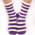 thumbnail image 3 of BambooMN Super Soft Fuzzy Team Spirit Socks - Striped - 4 Pairs, 3 of 5