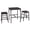 Black, variant on PYY Space-Saving 3-Piece Pub Height Dining Set for 2 - Square High Top Bar Table with 2 Stools - Compact Bistro for Apartments/Small Spaces, Antique Wood
