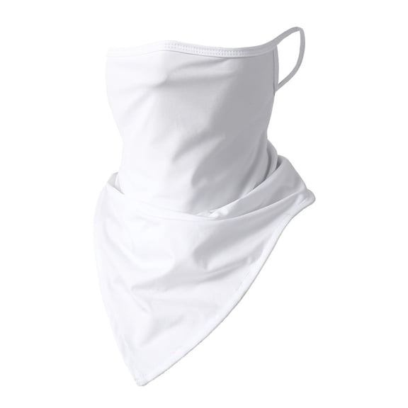 UPF 50 UV Sun Protection Face Mask – Breathable Neck Cover for Fishing, Hiking White One Size