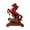 B, variant on 2026 Chinese Red Fire Horse Ceramic Statue With Wooden Base And Box For Home Tabletop Decor Good Luck Figurine For Collectors And Housewarming Gift (C)