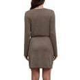 thumbnail image 2 of Qaspx Fall Dresses for Women V Neck Long Sleeve T Shirts Dress Casual A-line Sundresses, 2 of 5