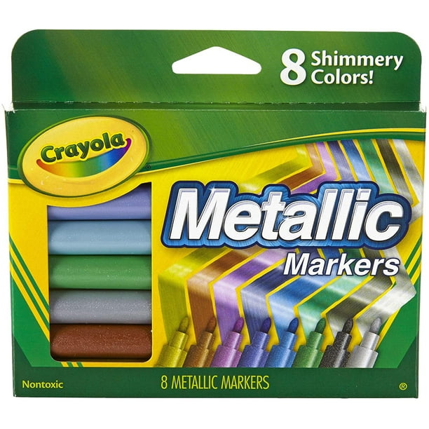 Marcadores metálicos Crayola 8 cuentas no tóxicos
