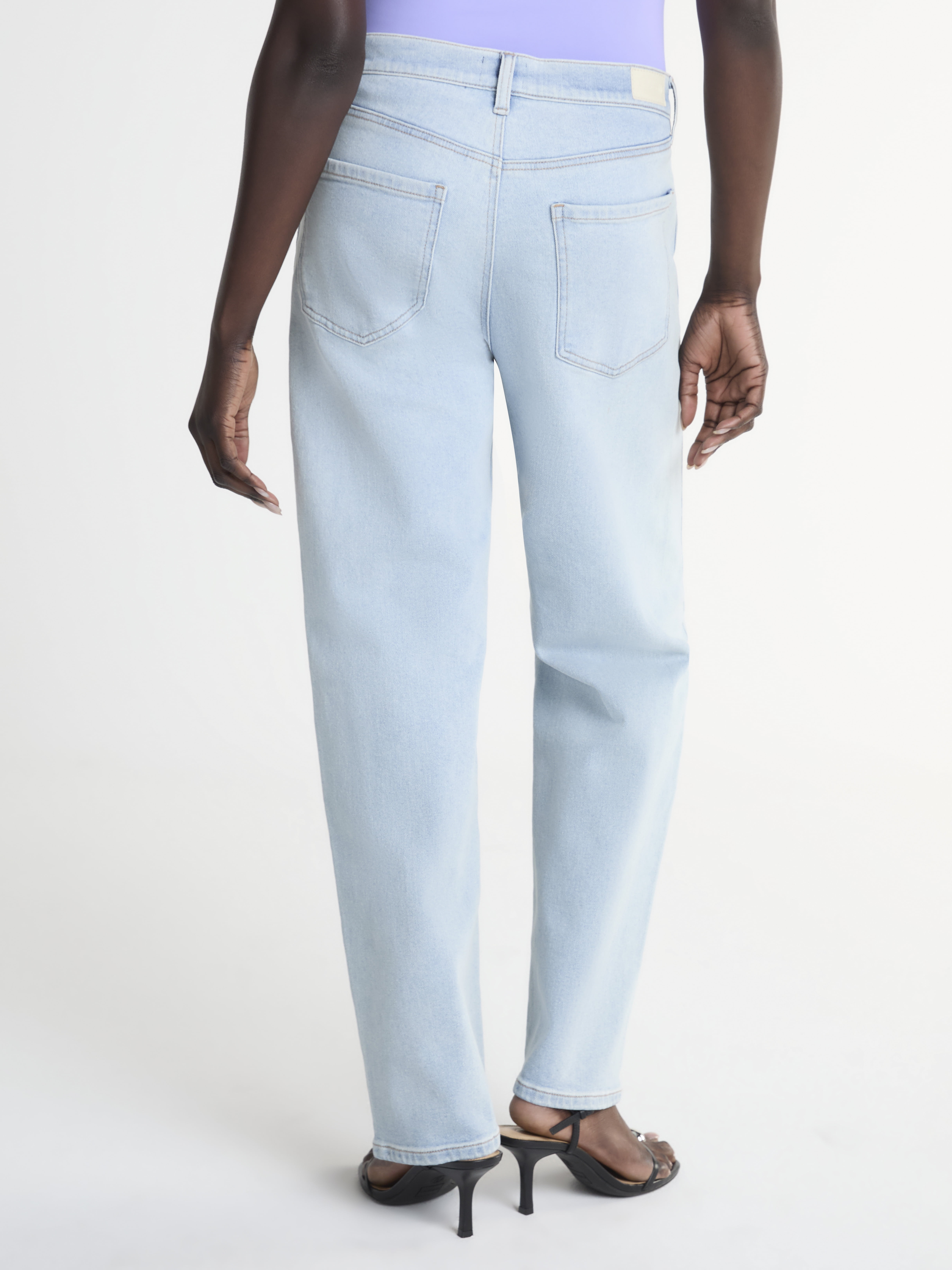 Scoop Women's Mid Rise Barrel Leg Jeans, Sizes 0-18