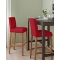 thumbnail image 2 of Pure Red Bar Stool Covers Set of 4, Simple Solid Color Stretch Washable Bar Chair Covers with Backs, Removable Pub Counter Height Chair Cover for Kitchen Dining Room Cafe, 2 of 7