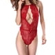 thumbnail image 4 of Camisón de encaje para mujer Body sexy Lencería Ropa interior Ropa de dormir, Rojo vino, XL Eigraketly XX000075-23, 4 of 7