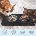 thumbnail image 5 of Alfombrilla de silicona para alimentación de hurones, con bordes elevados, alfombrilla antideslizante para perros, gatos, conejos y más, color negro, 5 of 5