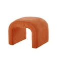 thumbnail image 6 of Set of 3 U-Shaped Modern Ottoman Bench Set, 44" Wide Teddy End of Bed Bench with 2 Small Stools, Sofa Footrest Extra Seating for Living Room Bedroom, Orange, 6 of 7