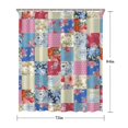 thumbnail image 5 of Patchwork Pioneer Flower Shower Curtain 72"x84" ,Bathroom Decorative Shower Curtains Set with 12 Hooks,Modern Waterproof Washable Shower Curtain, 5 of 6