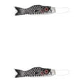 thumbnail image 1 of 2 banderas japonesas de peces koi, carpas, cometas koinobori japonesas, decoración de jardín para exteriores Negro 70cm Negro 100cm, 1 of 9