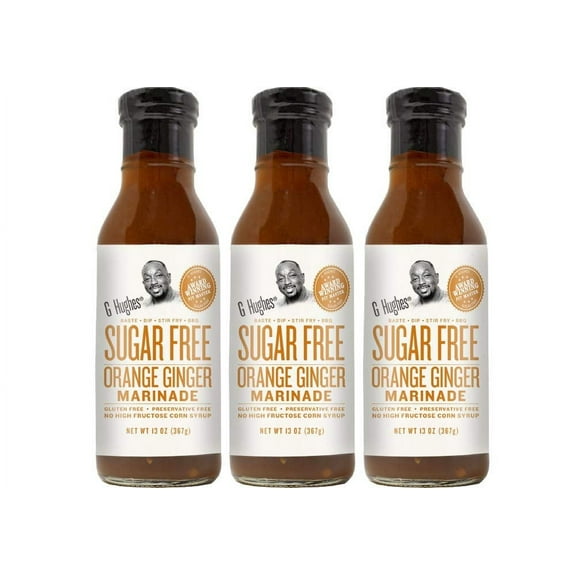 G Hughes Sugar Free Orange Ginger Marinade 13 oz (3 Pack)
