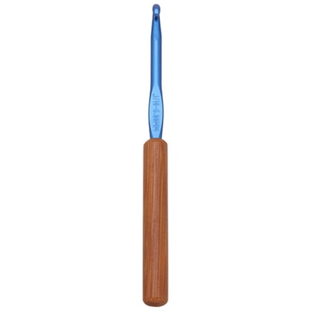 Ergonomic Crochet Hook Wood Handle Aluminium Tunisian Crochet Hook for Knitting