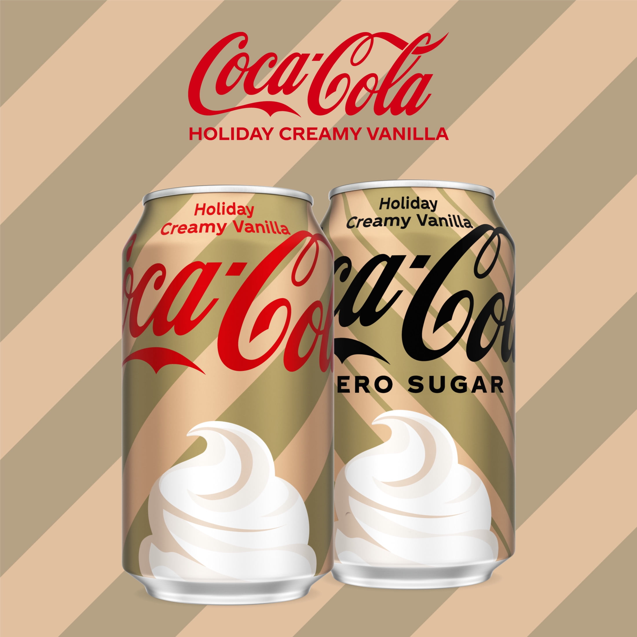 Coca-Cola Holiday Creamy Vanilla Soda Pop Fridge Pack Cans, 12 fl oz, 12 Pack