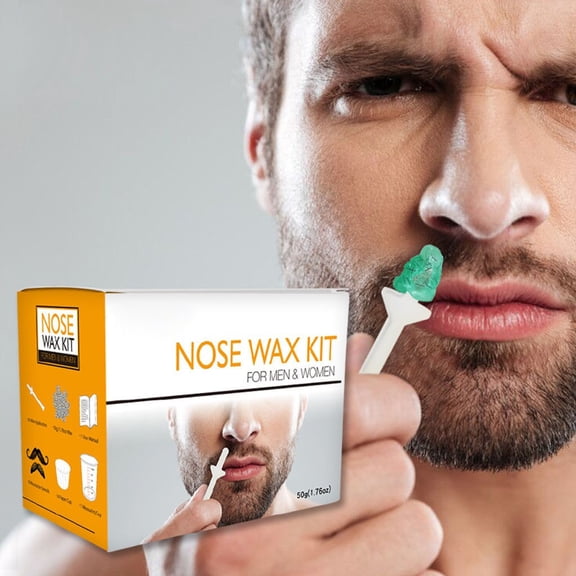 Gzwccvsn Nose Hair Removal Wax Kit Natural Gentle Safe Quick Nose Wax nose hair Removal for Men & Women
