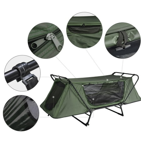 highway Impressive Indoors Yescom Single Tent Cot Folding Portable Waterproof Camping Hiking Bed Rain  Fly Bag | Walmart Canada