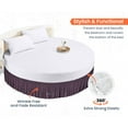thumbnail image 2 of SGI Bedding Round Bed Skirt |Wrap Around Microfiber Bed Skirt | Fade Resistant, Wrinkle Free, Anti-static, Decorative, Extra Storage Space, Clutter-Free | 80" Diameter / 24" Drop, Plum, 2 of 8