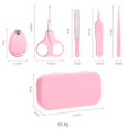 thumbnail image 2 of Kit de uñas para bebés, juego de cuidado de uñas para bebés 5 en 1, herramienta para el cuidado de uñas para bebés, juego de manicura para bebés que incluye cortaúñas oso de fresa Hogar, 2 of 5